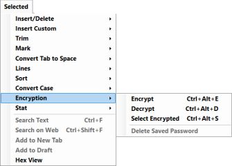 encryption menu