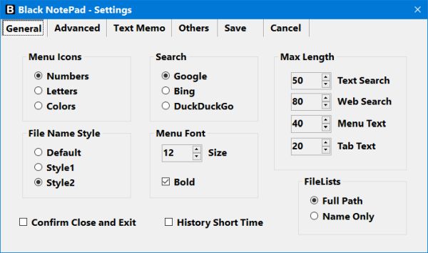 settings general