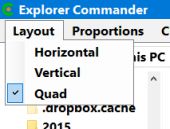 explorer commander layout menu