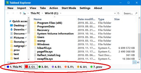 tabbed explorer main